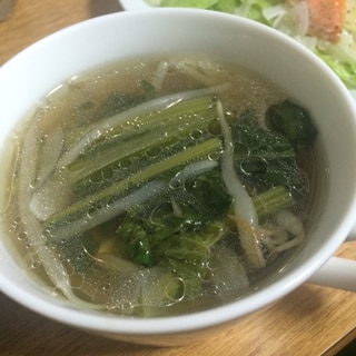 小松菜の中華風スープ